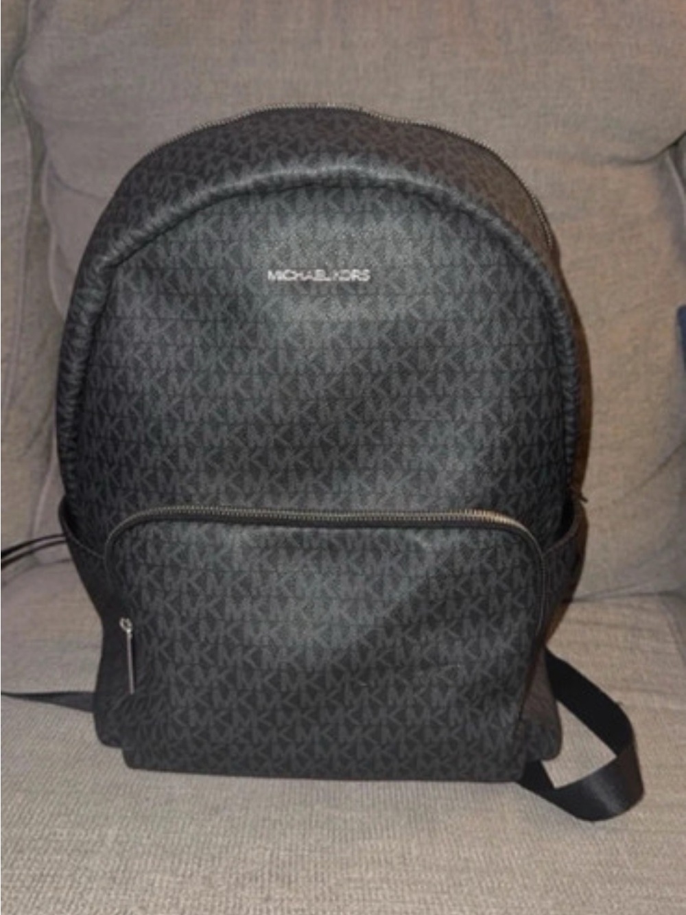 Michael Kors Black MK Monogram Backpack